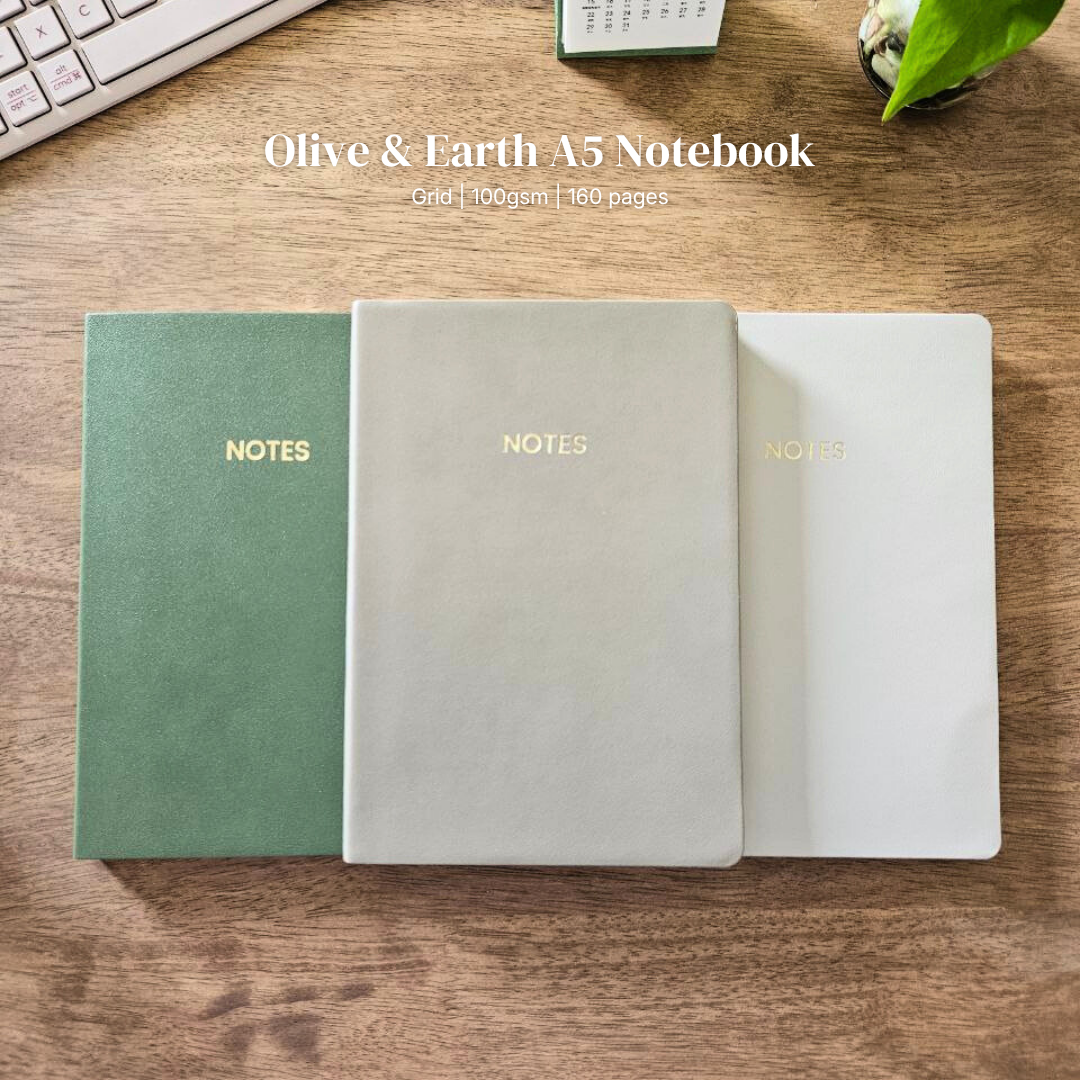 Olive & Earth Notebook A5 - Sage Green
